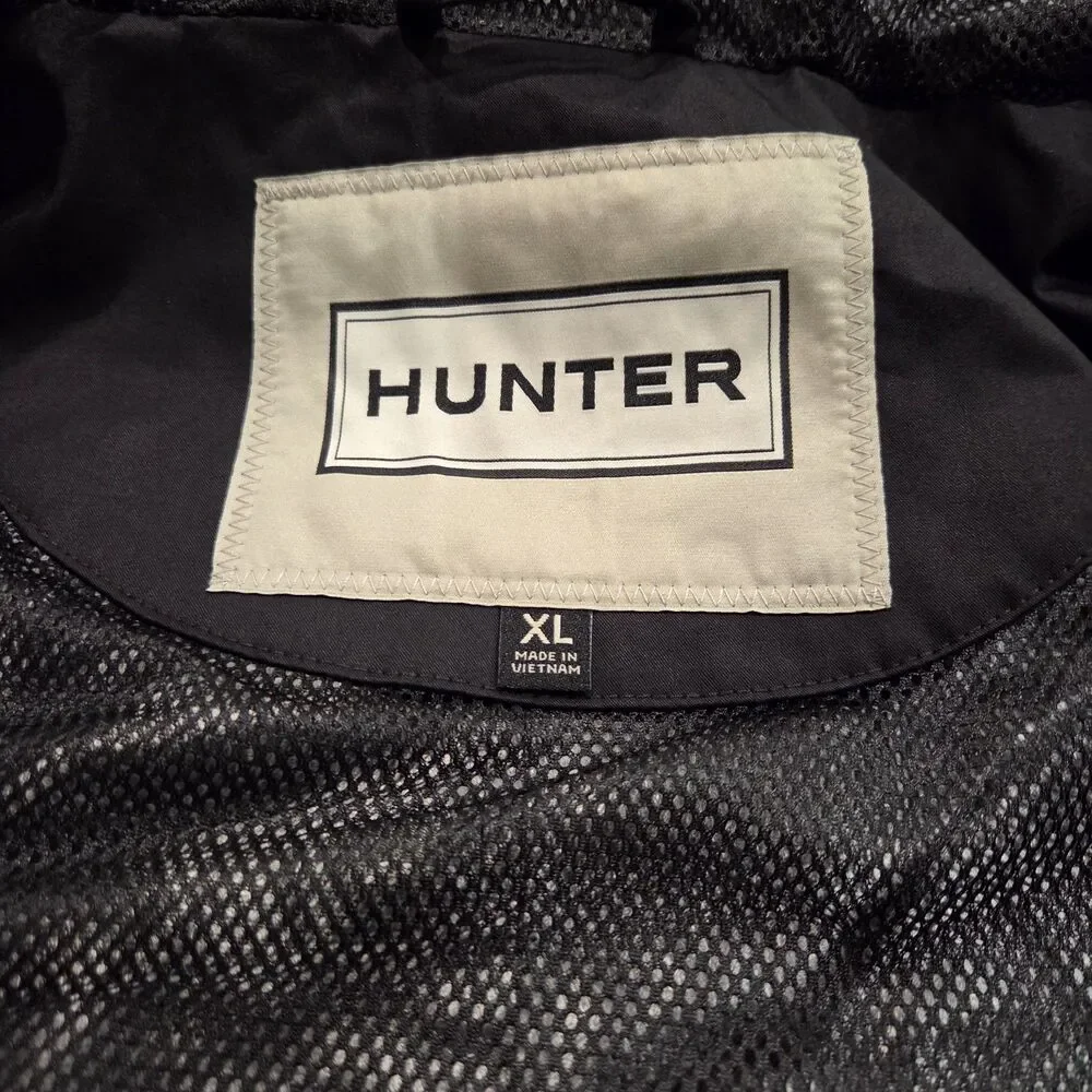 Hunter Ladies Rain Jacket Water Resistant Cotton Smock, Black,‎ XL